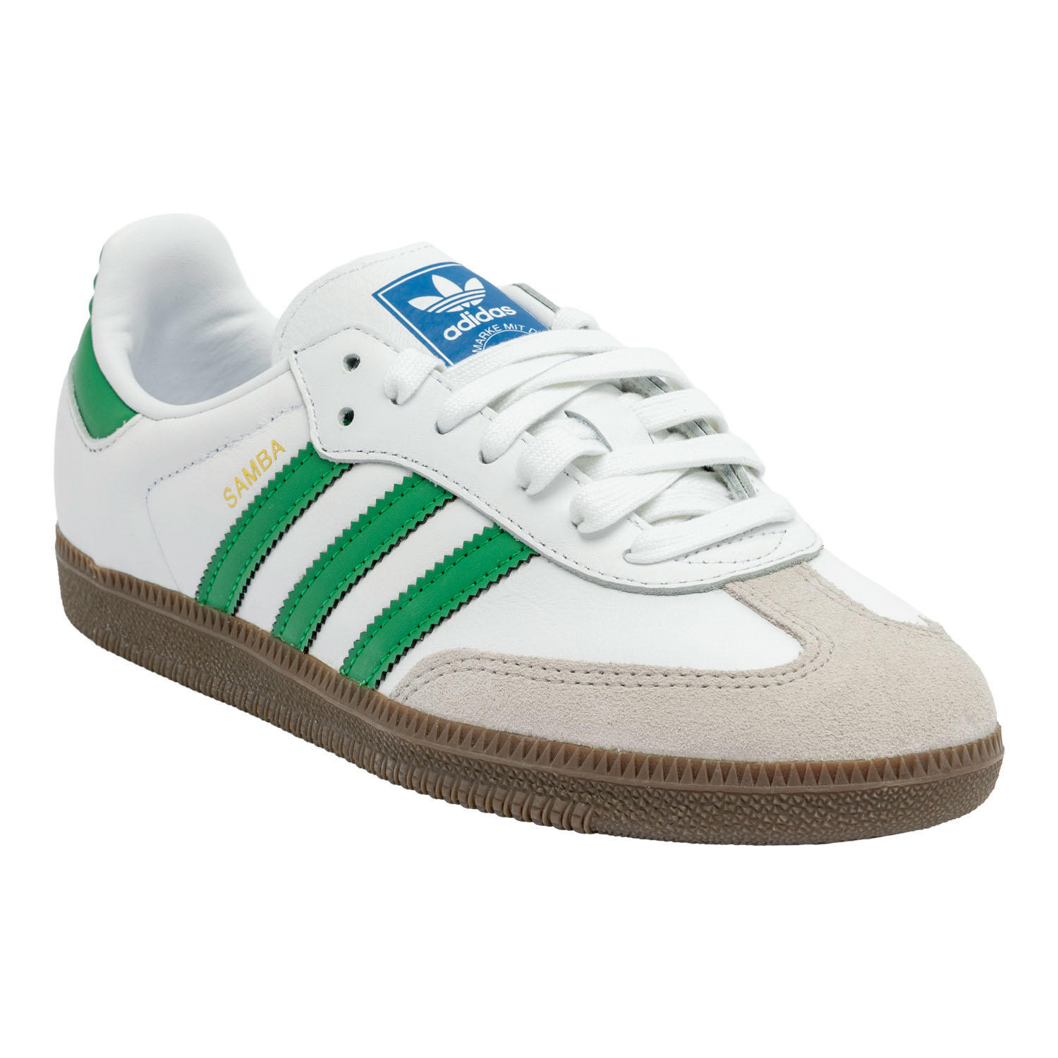 ADIDAS MENS SAMBA OG SNEAKERS - White/Green M11/W12:- M11/W12, White/Green | Sam's Club