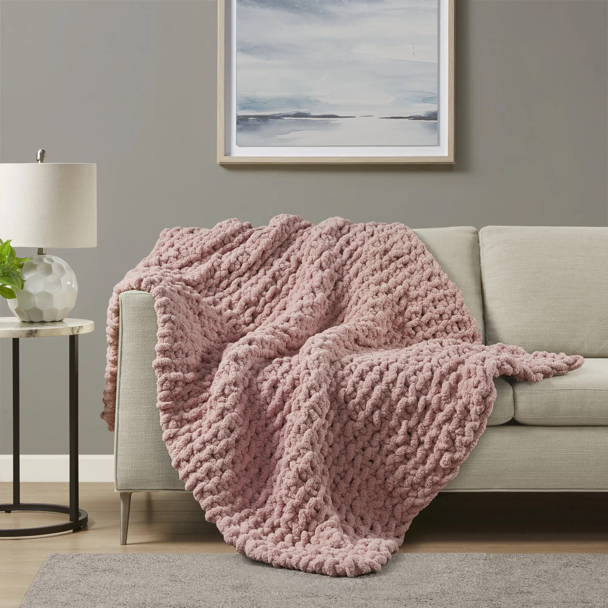 Chenille Chunky Knit Throw | Wayfair North America