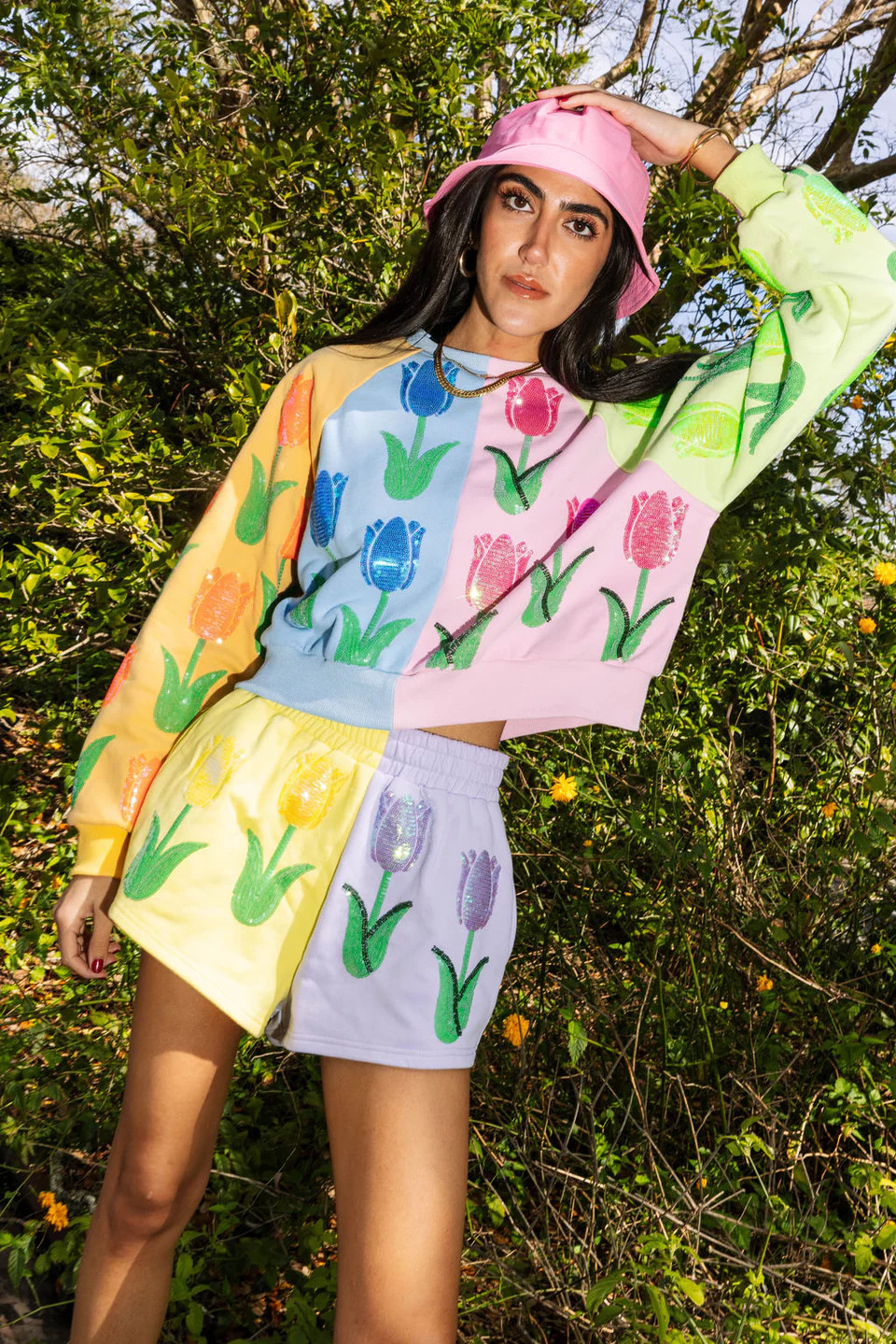 Neon Colorblock Tulip Short | Queen of Sparkles