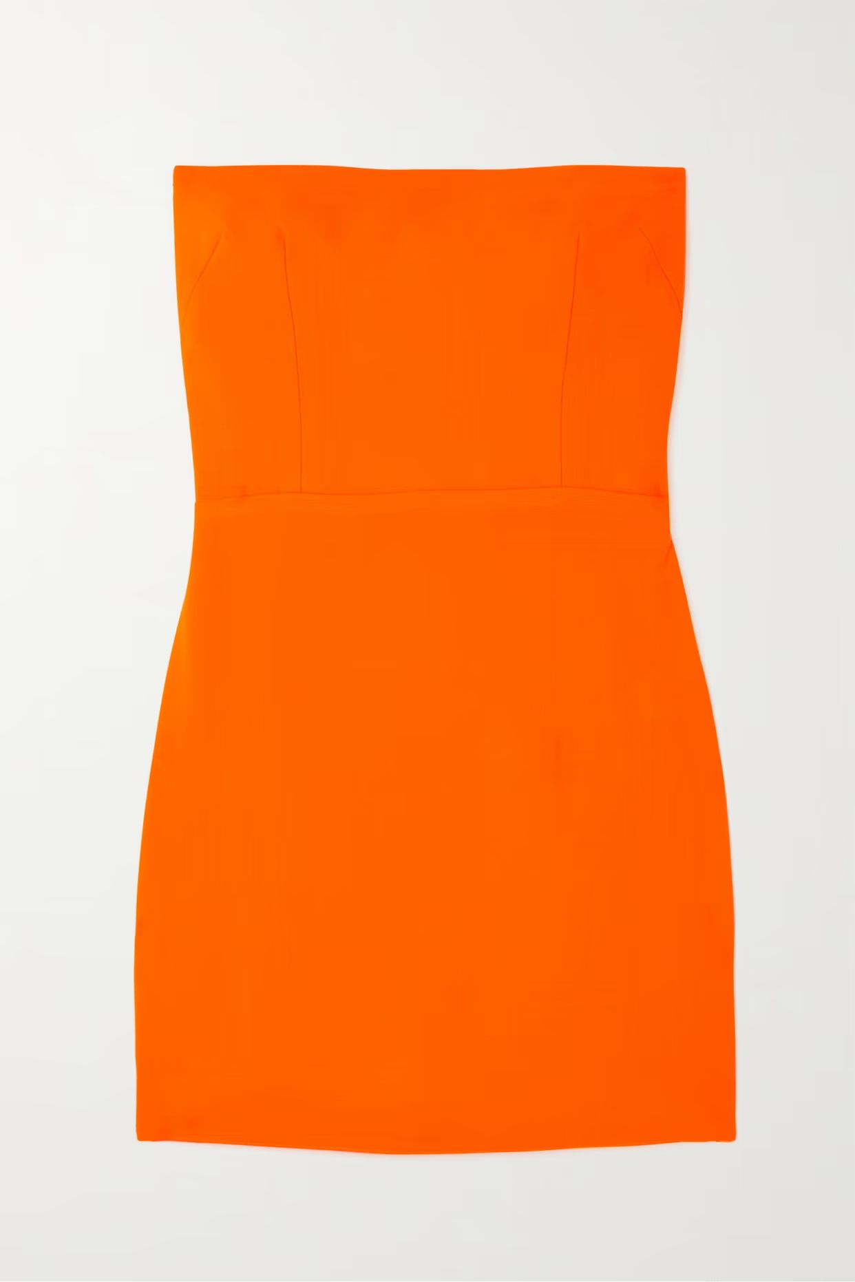 Alex Perry - Lux Strapless Crepe Mini Dress - Orange | NET-A-PORTER (US)