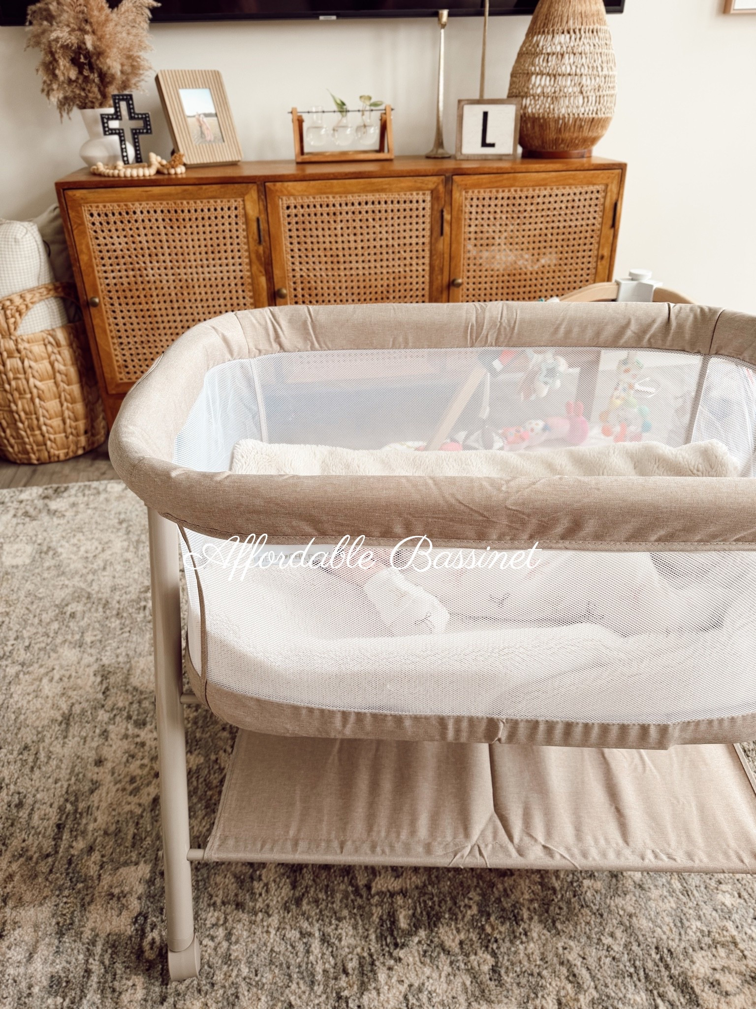 affordable baby bassinet from @Walmart 🤎 has wheels and storage on the bottom!!

#LTKmomlife #LTKBaby #LTKKids
