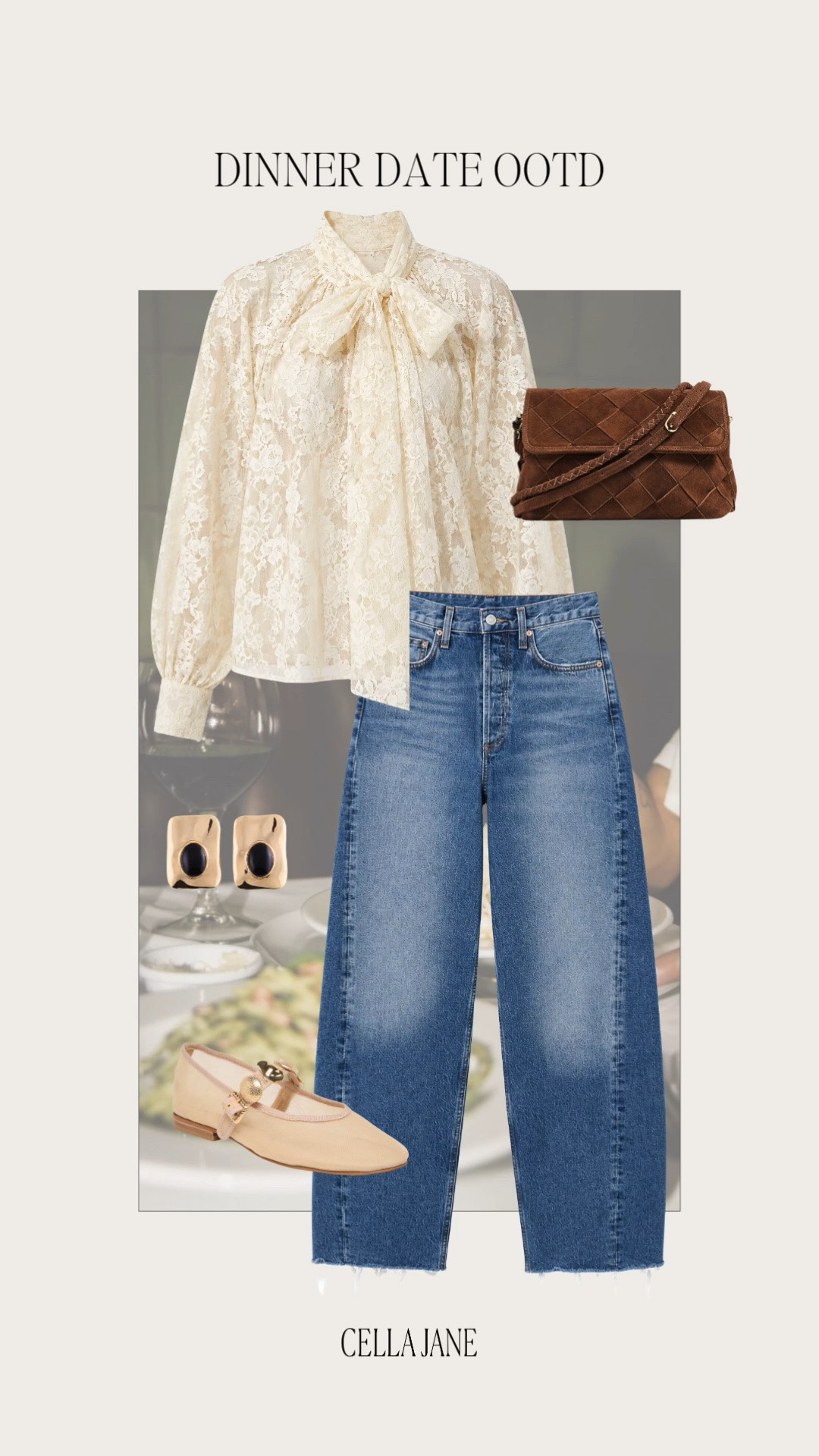 Lace top back in stock! I'm wearing a size small. The perfect look for a dinner date.

#LTKfall #LTKjeans #LTKdatenight