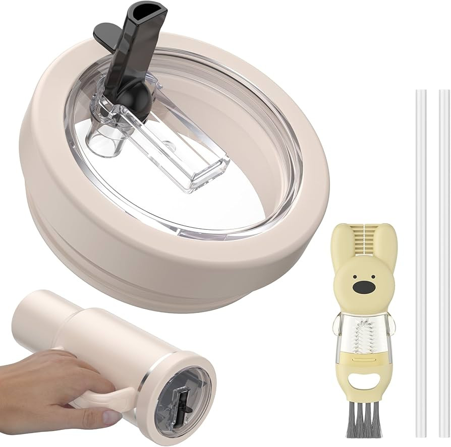 40 Oz Tumbler Flip Straw Lid for Stanley Quencher, Silicone Spill Proof Splash Resistant Tumbler ... | Amazon (US)