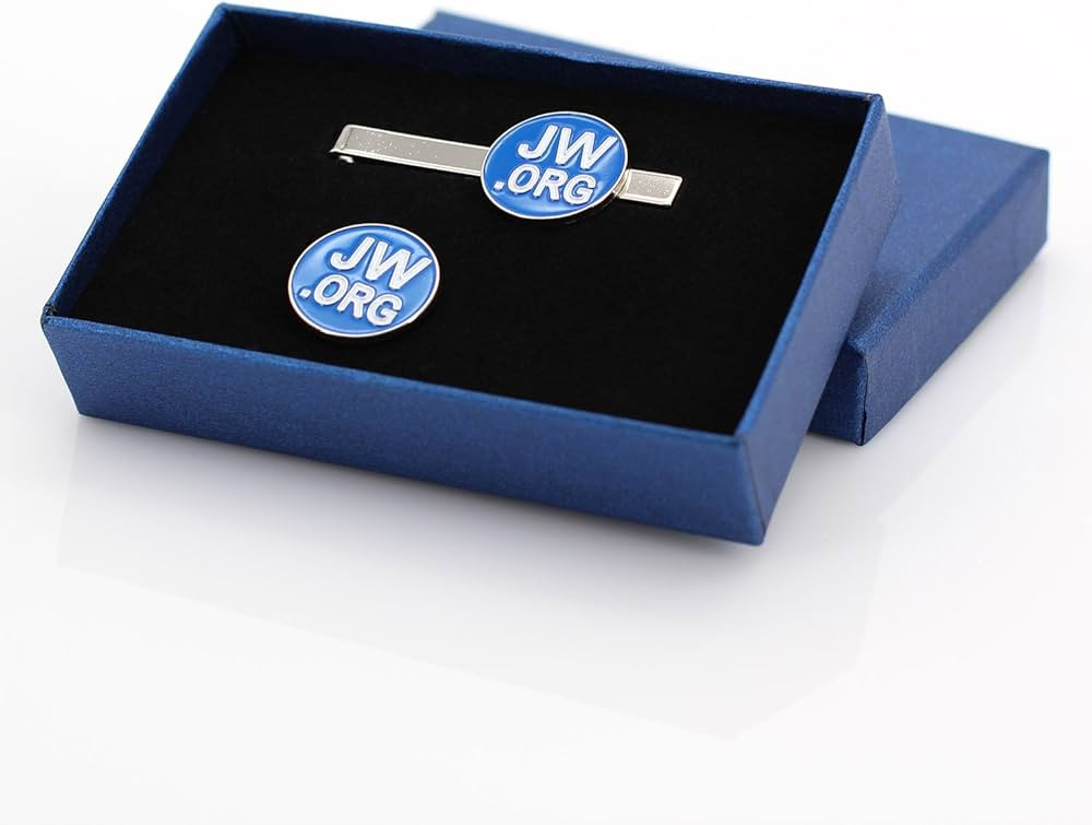 Perfect JW.Org Gift-Jw.org Necktie Clip and Lapel Pin Set with JW.ORG Logo Gift Box-Round-Silver+... | Amazon (US)