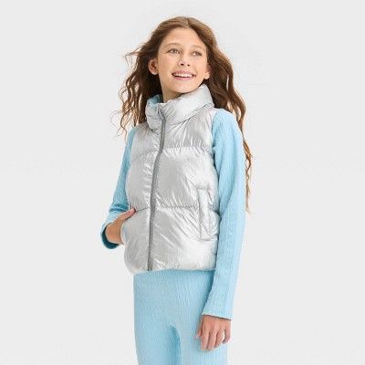Girls' Reversible Puffer Vest - All in Motion™ | Target