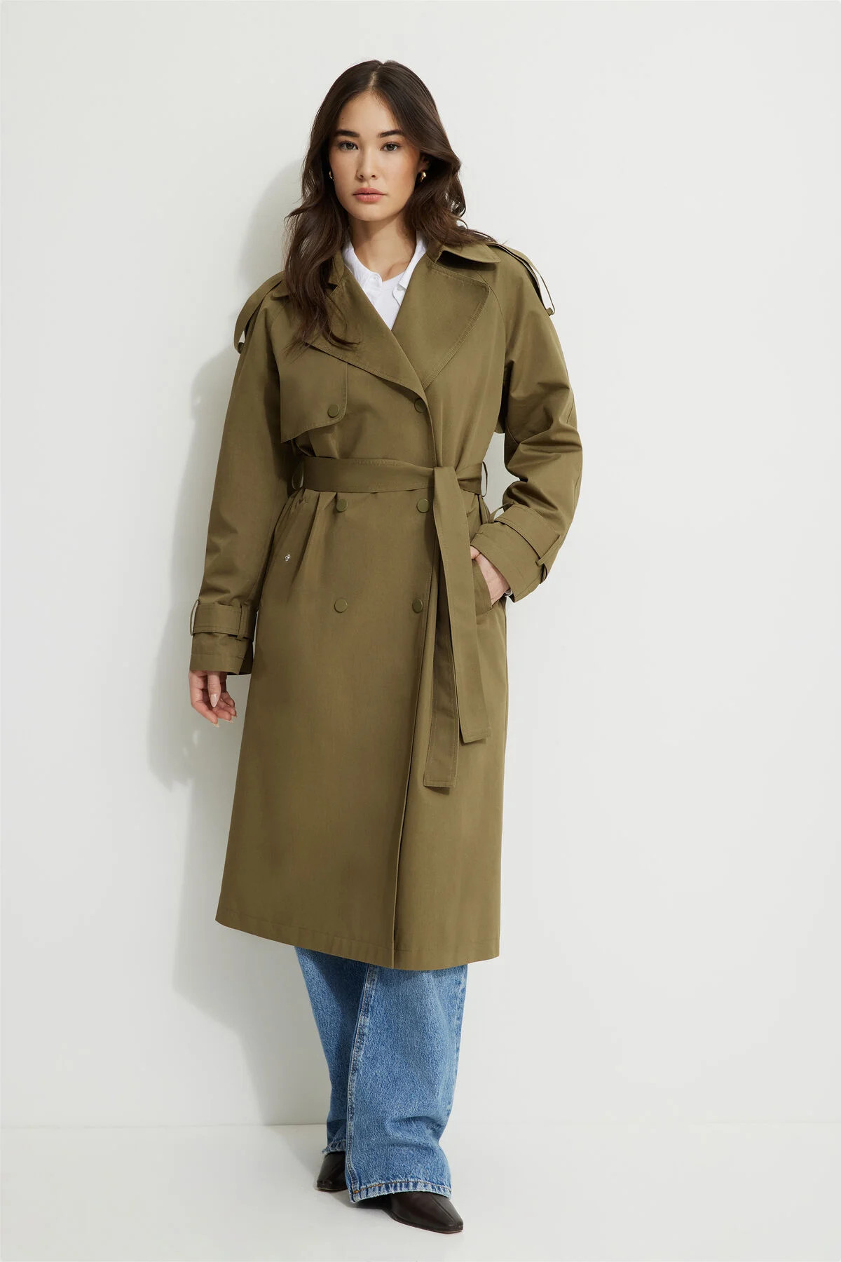 Twill Trench Coat | Dynamite Clothing