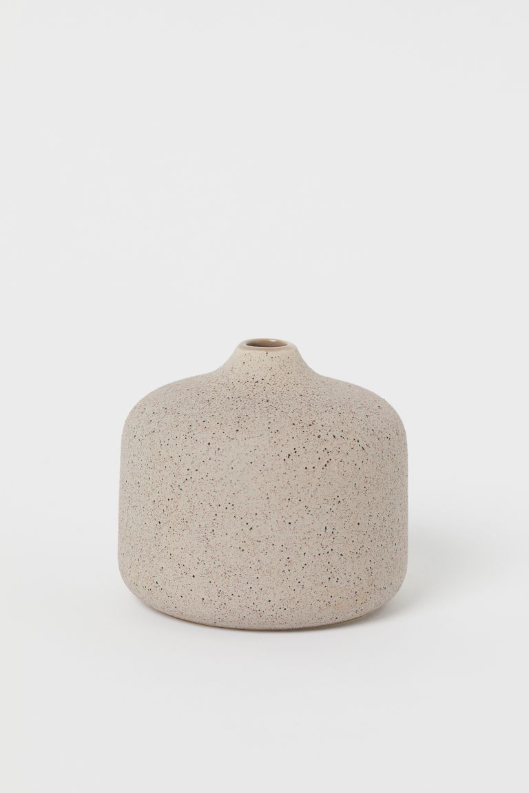 H & M - Small Stoneware Vase - Beige | H&M (US + CA)