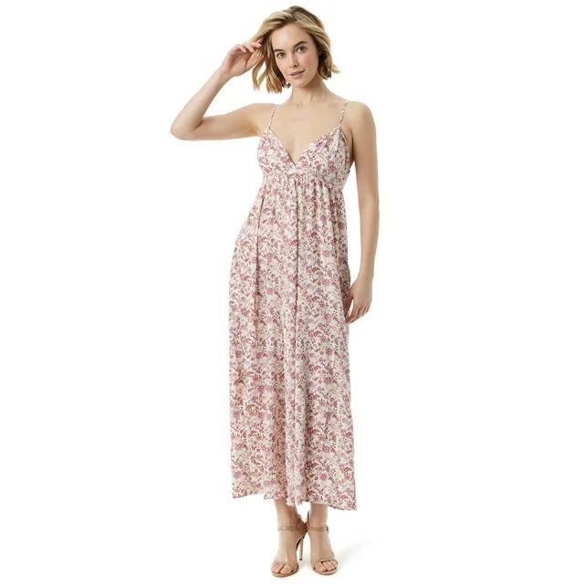 Jessica Simpson Women's and Women's Plus Open Back Maxi Cami Dress | Walmart (US)