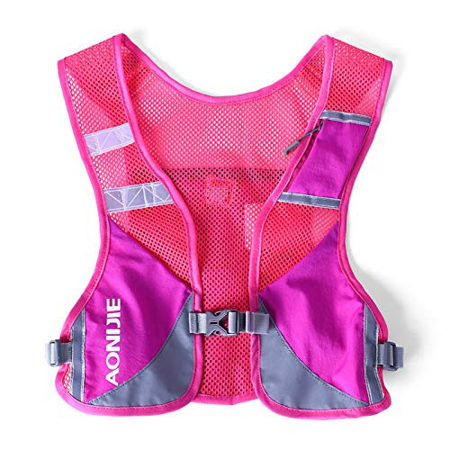 AONIJIE Ultralight Running Vest with Reflective Strip Breathable Hydration Backpack for Hiking Camping Marathon Cycling Race (Rose) | Amazon (US)