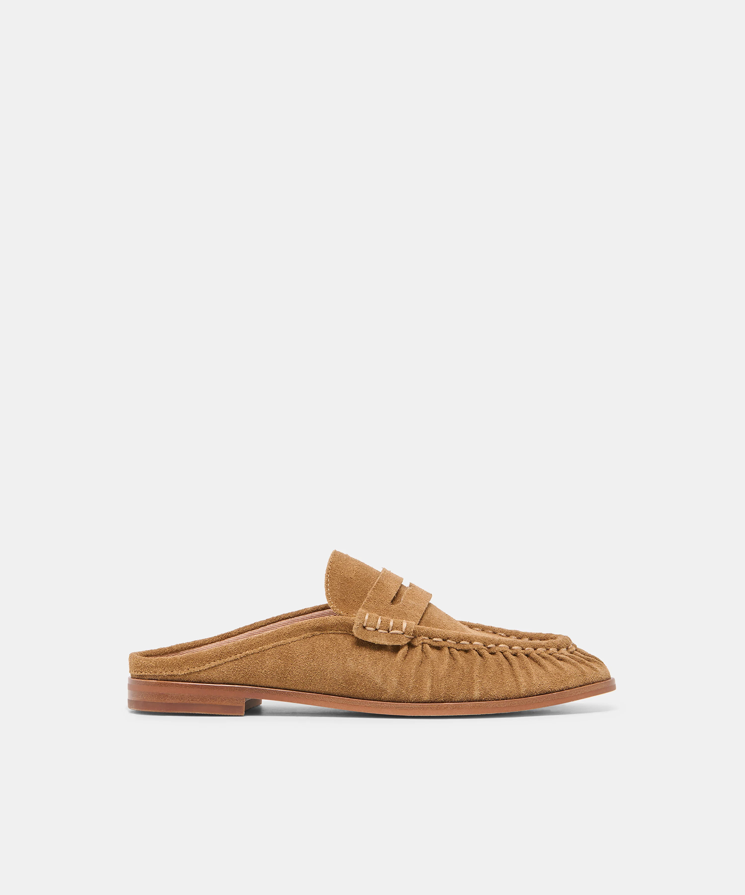 BETZY Lt Brown Suede Closed-Toe Slip-On Loafers | Dolce Vita | DolceVita.com