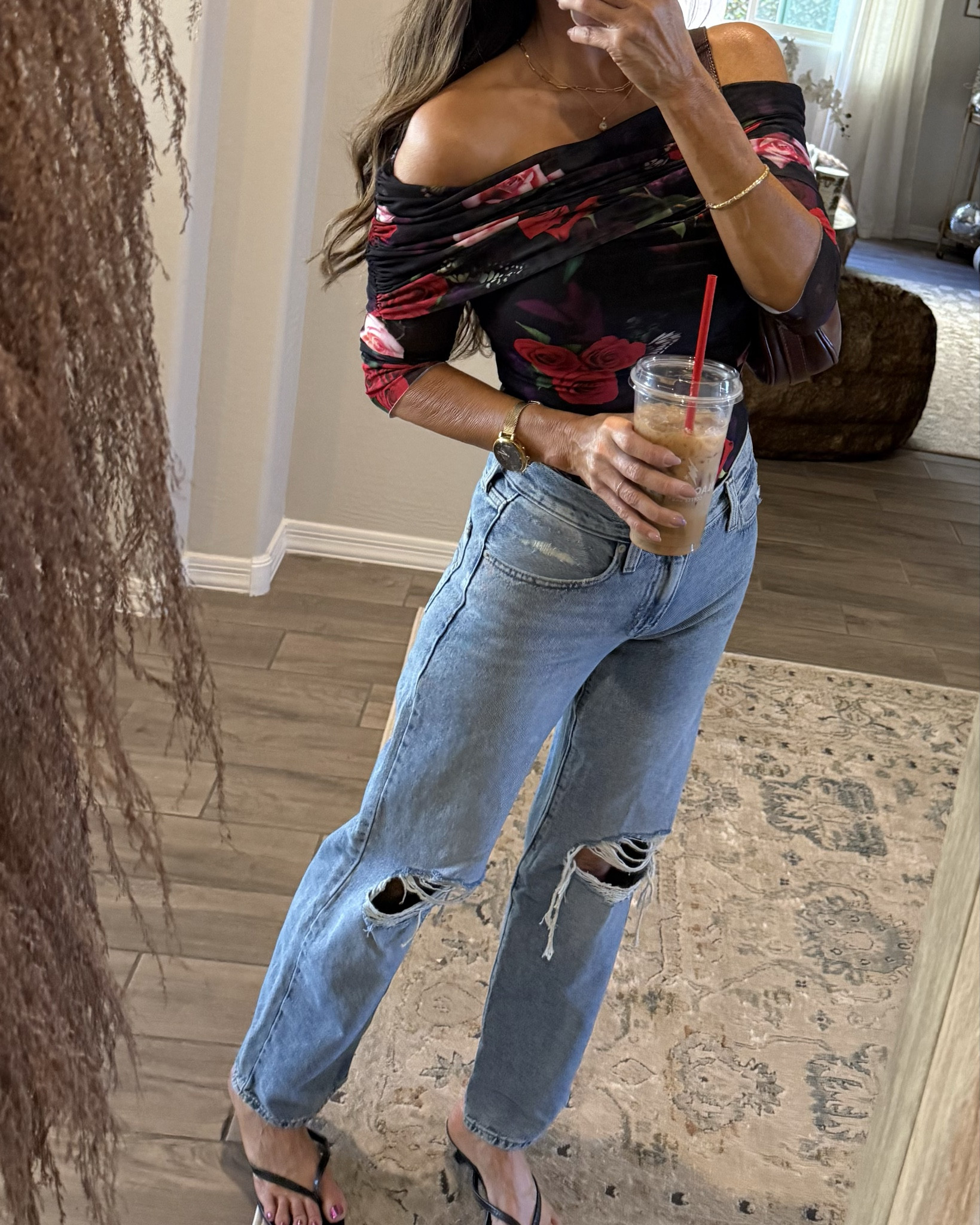 Brunch outfit spring outfit 
Levi’s Afrm bodysuit off shoulder 

#LTKootd #LTKmorningroutine #LTKgrwm