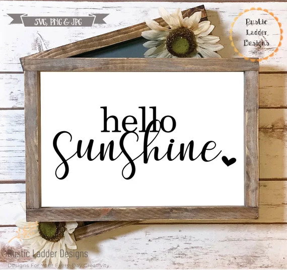 Hello Sunshine Svg | Summer Svg | Spring Svg | Garden Svg | Hello Svg | Wood Sign Svg | Porch Svg... | Etsy (US)
