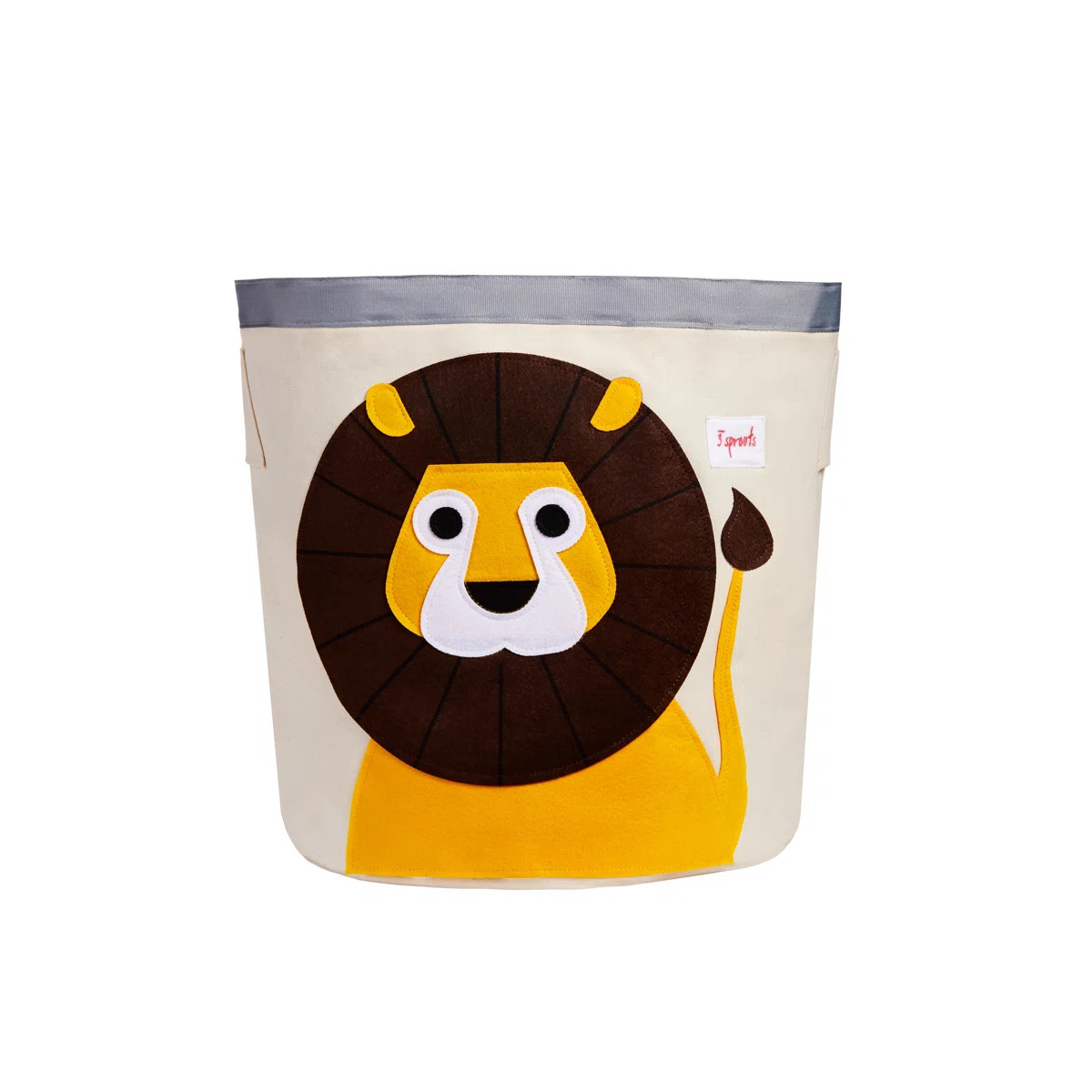 3 Sprouts - Canvas Storage Bin - Laundry and Toy Basket for Baby and Kids - Lion | Wayfair North America
