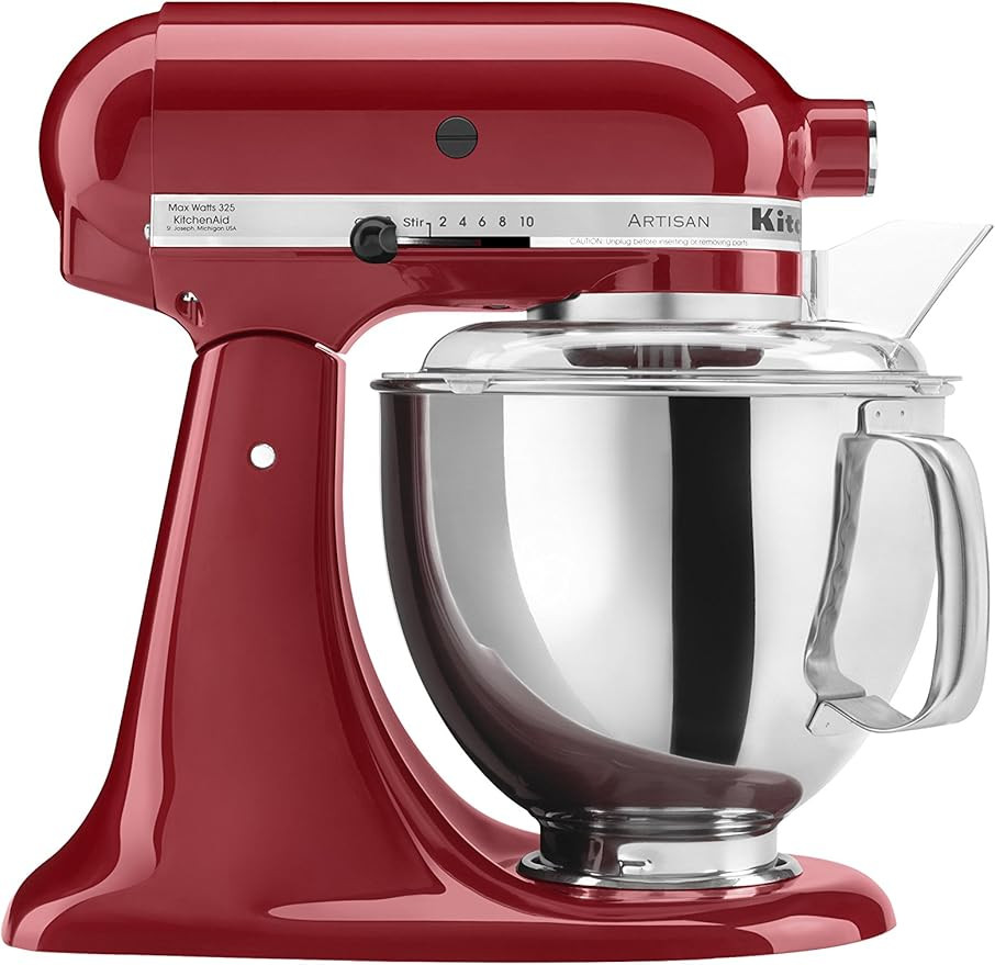 KitchenAid KSM150PSER Artisan Tilt-Head Stand Mixer with Pouring Shield, 5-Quart, Empire Red | Amazon (US)