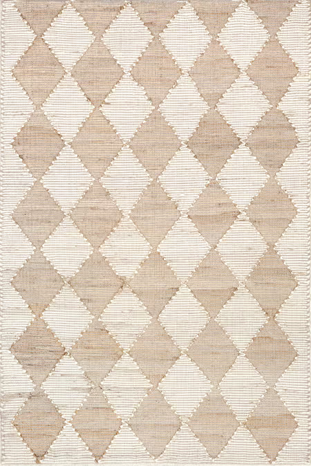 Natural Danica Diamond Trellis Area Rug | Rugs USA