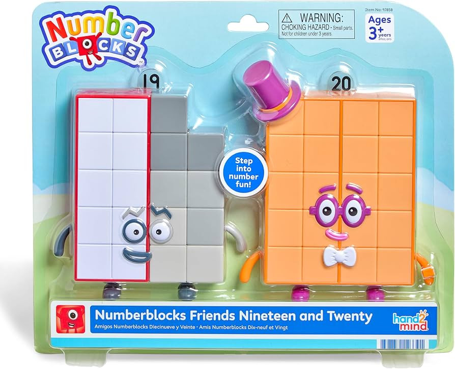 hand2mind Numberblocks Friends Nineteen and Twenty Figure Pack, Number and Counting Toys for Todd... | Amazon (US)