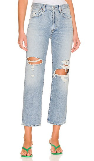 Emery Crop Relaxed Straight in Heatwave | Revolve Clothing (Global)