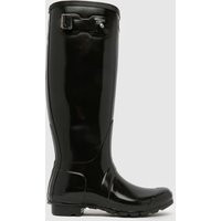 HUNTER BOOTS Original Tall Gloss Boots in Black, Size: 4 (EU 37) | Schuh