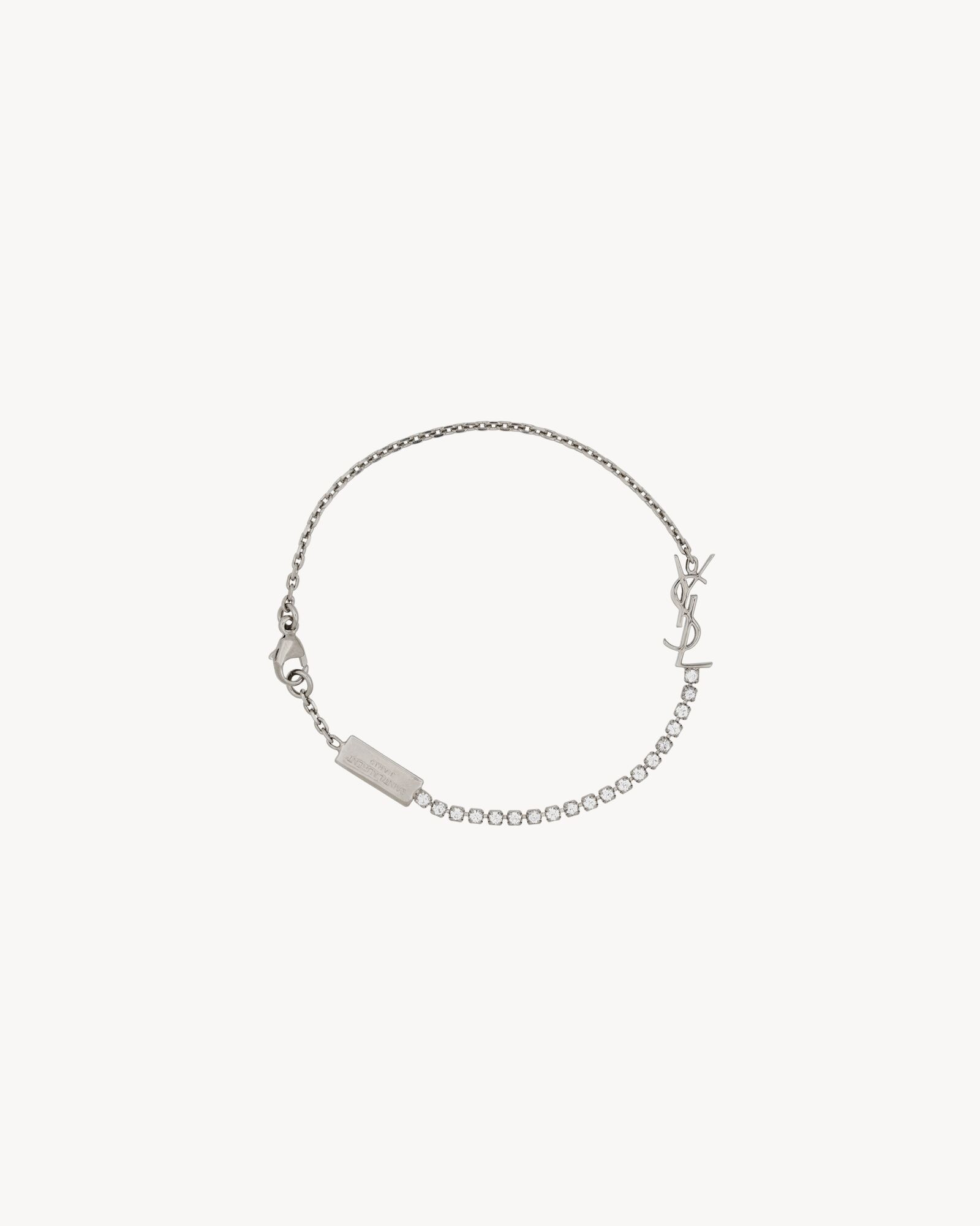 bracciale con charm cassandre in metallo e strass | Saint Laurent Inc. (Global)