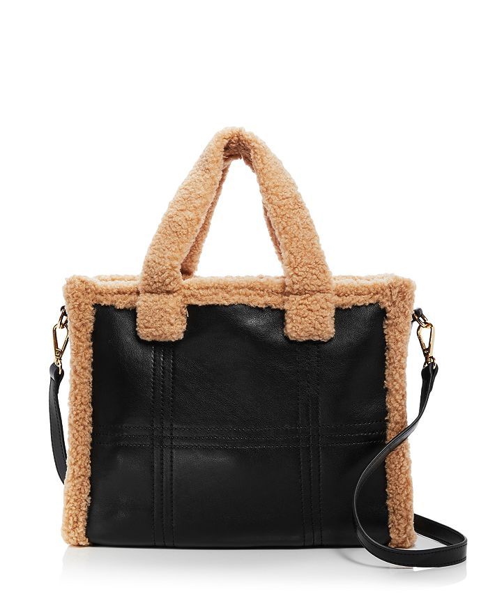 Small Faux Shearling Trim Tote - 100% Exclusive | Bloomingdale's (US)