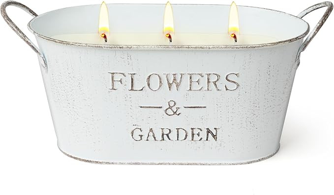 Citronella Candles Outdoor, 30oz Large Citronella Candles for Patio Yard Home, 3-Wick Natural Soy... | Amazon (US)