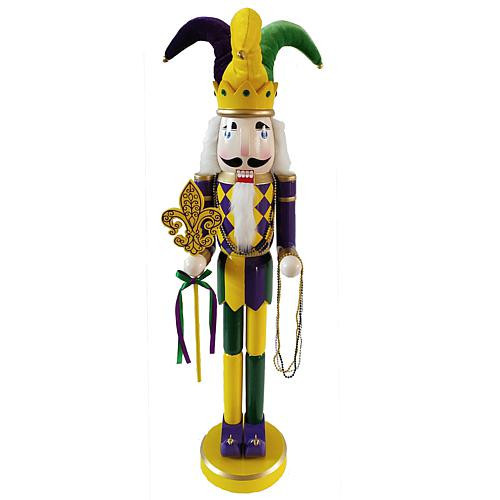 Santa's Workshop 36"" Mardi Gras Nutcracker | HSN
