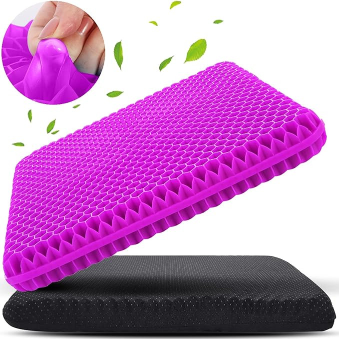 Gel Seat Cushion for Long Sitting (Super Large & Thick), Soft & Breathable, Gel Cushion for Wheel... | Amazon (US)