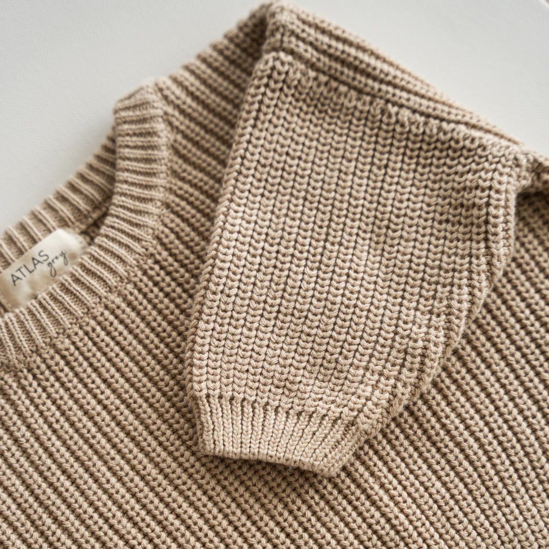 Organic Chunky Knit Sweater | Atlas Grey