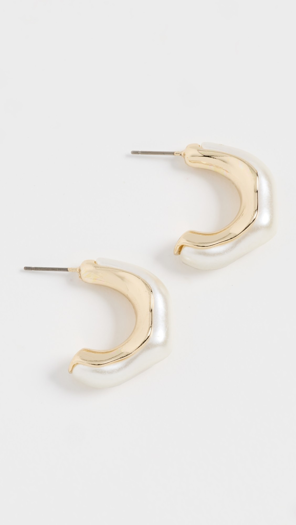 TT Irrglar Pearl Concave Hoops | Shopbop