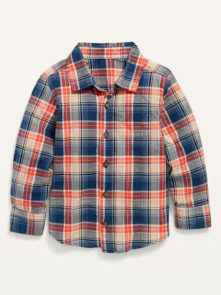 Plaid Built-In Flex Long-Sleeve Shirt for Toddler Boys | Old Navy (US)