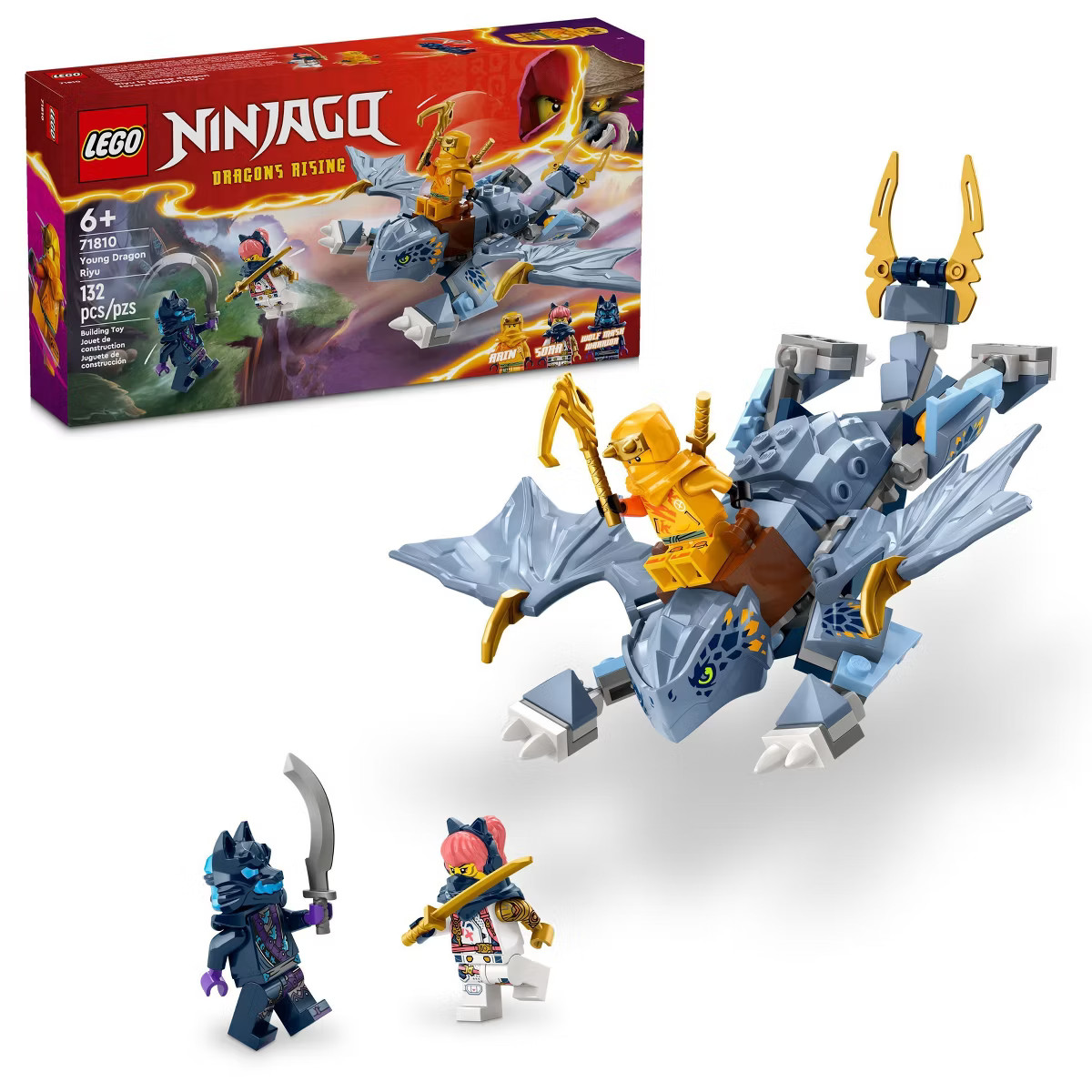 LEGO NINJAGO Young Dragon Riyu Ninja Toy Set 71810 | Target