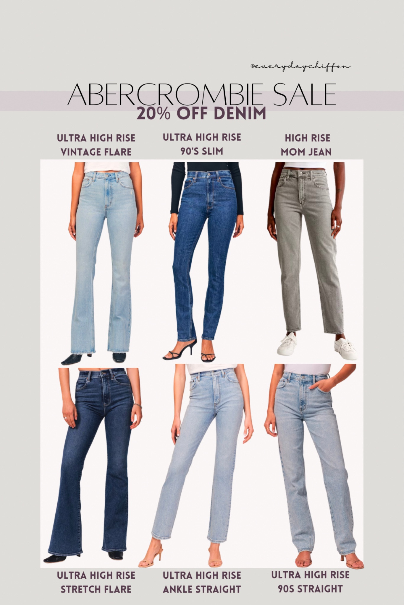 Abercrombie and Fitch denim sale!

Back to school 
Straight jeans 
Flare jeans 
Mom jeans 
Ankle jeans 
High rise jeans 
Mid rise jeans 
Abercrombie jeans
Fall outfits 
Abercrombie sale

#LTKBacktoSchool #LTKsalealert #LTKSeasonal
