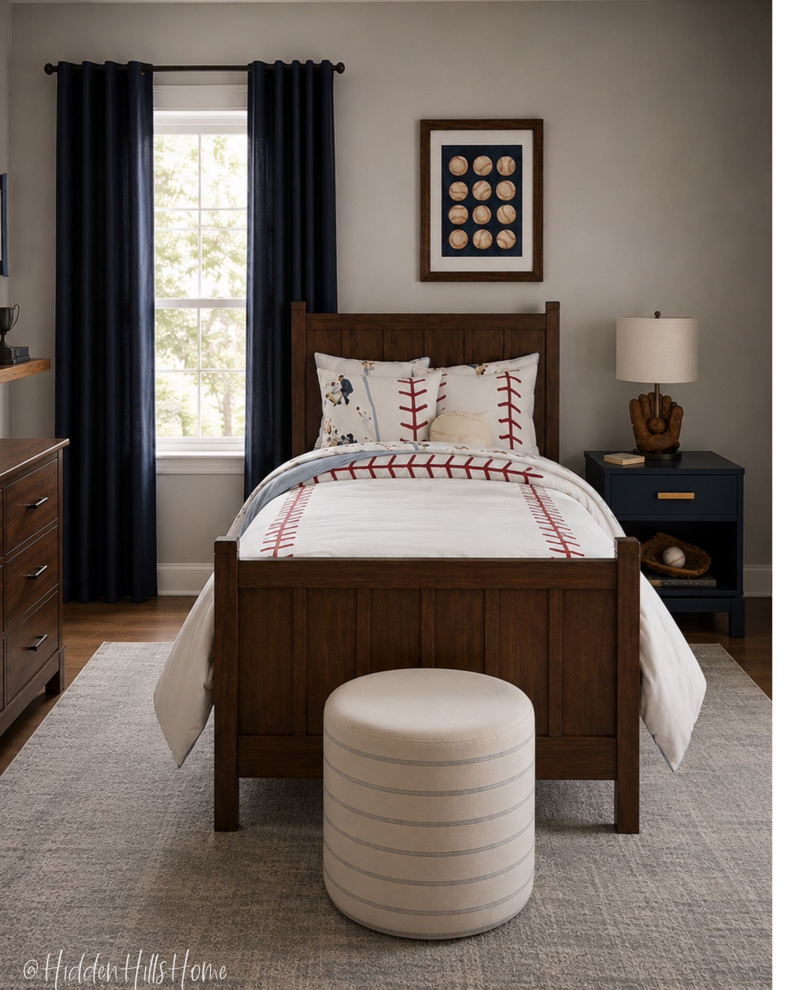 Baseball themed bedroom, kids baseball room, sports themed boys bedroom mood board, home decor ideas, masculine kids room Inspo #boysroom

#LTKHome #LTKSaleAlert #LTKKids