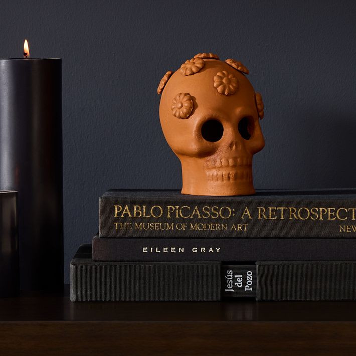 Terracotta Halloween Skull Objects | West Elm (US)