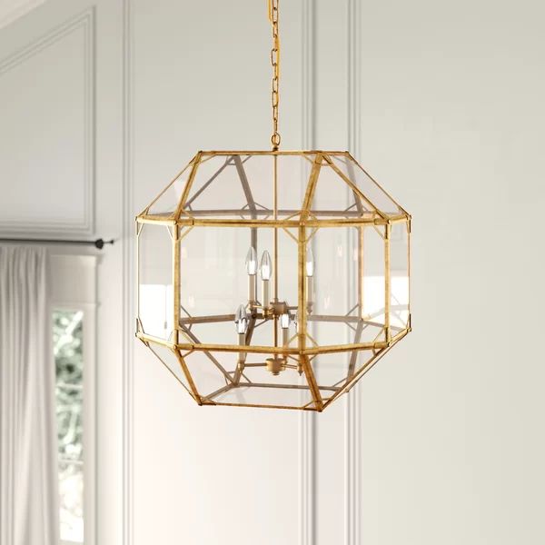Collins 6 - Light Dimmable Lantern Geometric Chandelier | Wayfair North America
