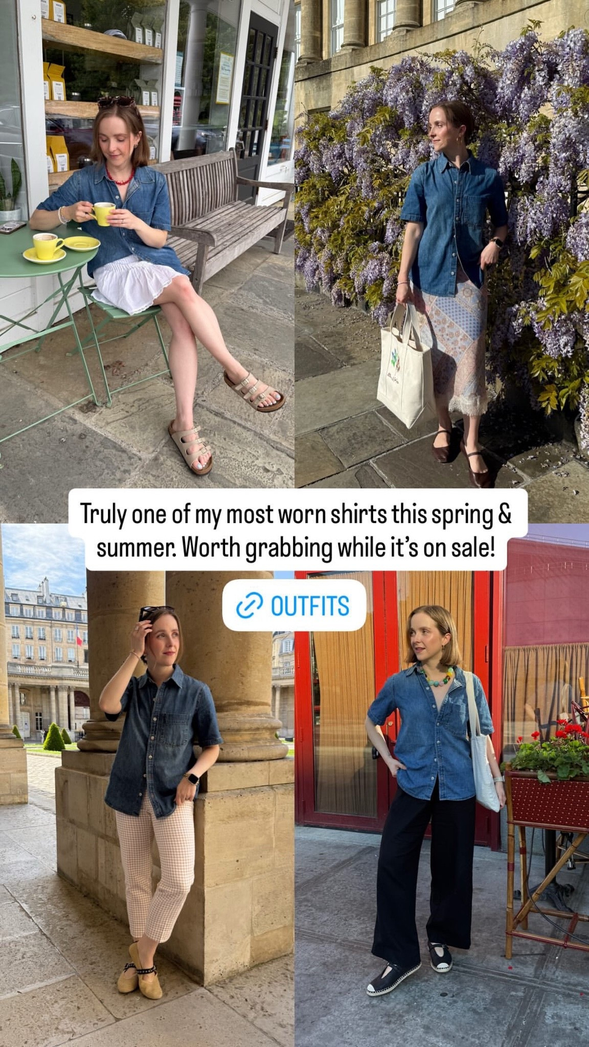 40% off Aritzia denim shirt I’ve been wearing nonstop! Runs large so size down 1 wearing 2xs

#LTKootd #LTKSaleAlert #LTKPetite
