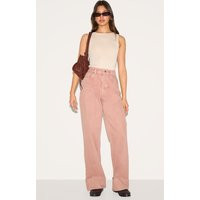 Washed Pink Turn Up Hem Jeans, Washed Pink | PrettyLittleThing UK