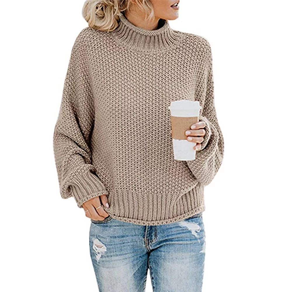 KZKR Women Sweaters Pullovers Long Sleeve Knitted Loose Pullover Ladies Fall Sweater Fashion New | Walmart (US)