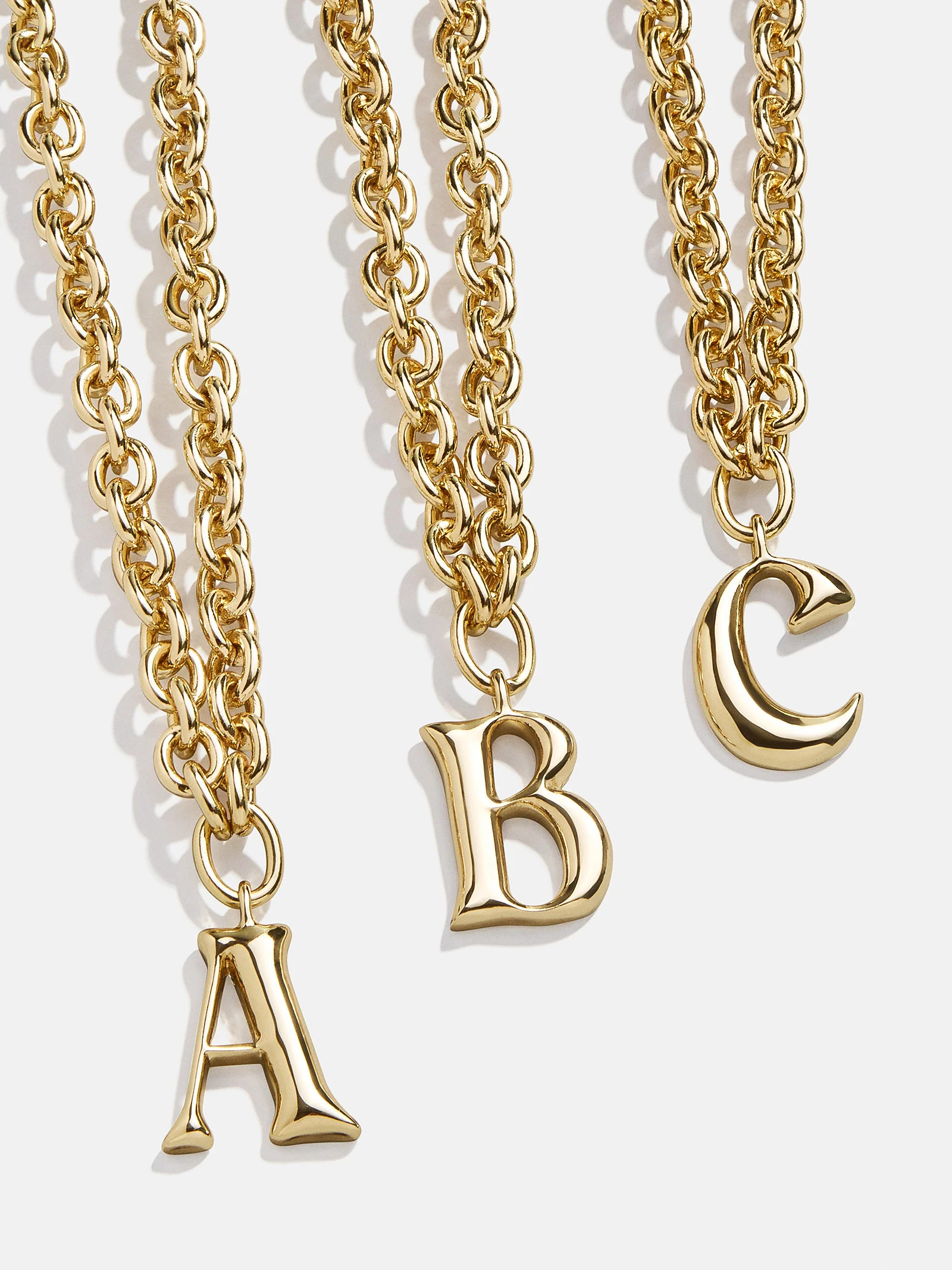 Chunky Chain Initial Necklace - Gold | BaubleBar (US)