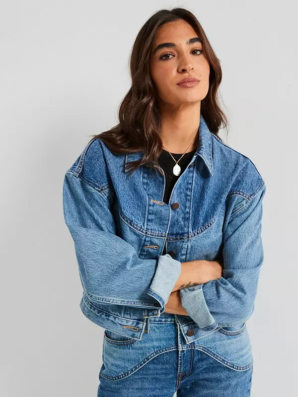 Levi's Shrunken 90s Trucker Jacket - Ironic Iconic Trucker - Blue | Very (UK)