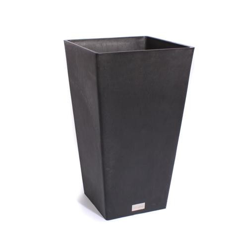 Veradek 13-in W x 28-in H Black Plastic Planter | Lowe's