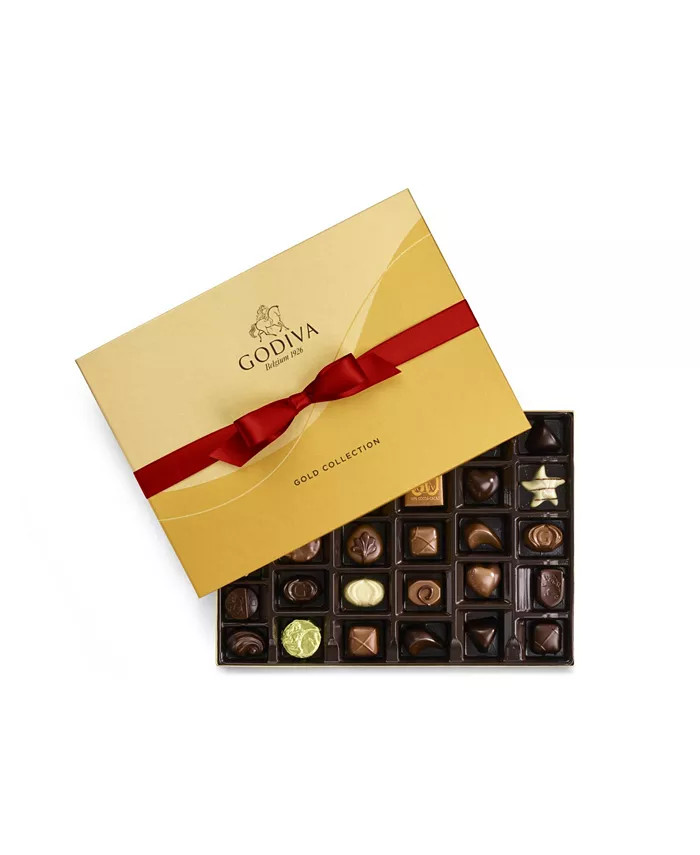 Godiva Holiday Gold Ballotin Chocolate Gift Box, 36 Piece & Reviews - Food & Gourmet Gifts - Dini... | Macys (US)
