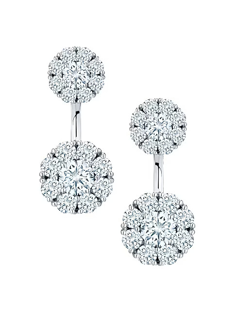 Birks Snowflake 18K White Gold & Diamond Large Jacket Earrings | Saks Fifth Avenue