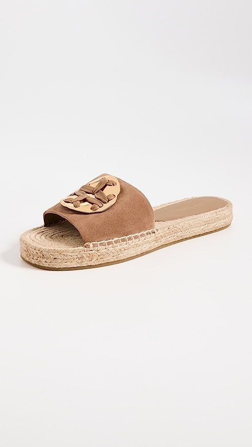 Woven Double T Espadrille Slides | Shopbop