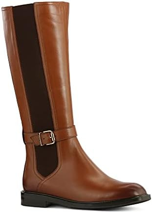 Women's Leather Knee-High Boots - Stylish Block Heel - Comfortable Bootie for Females - Cushioned... | Amazon (US)