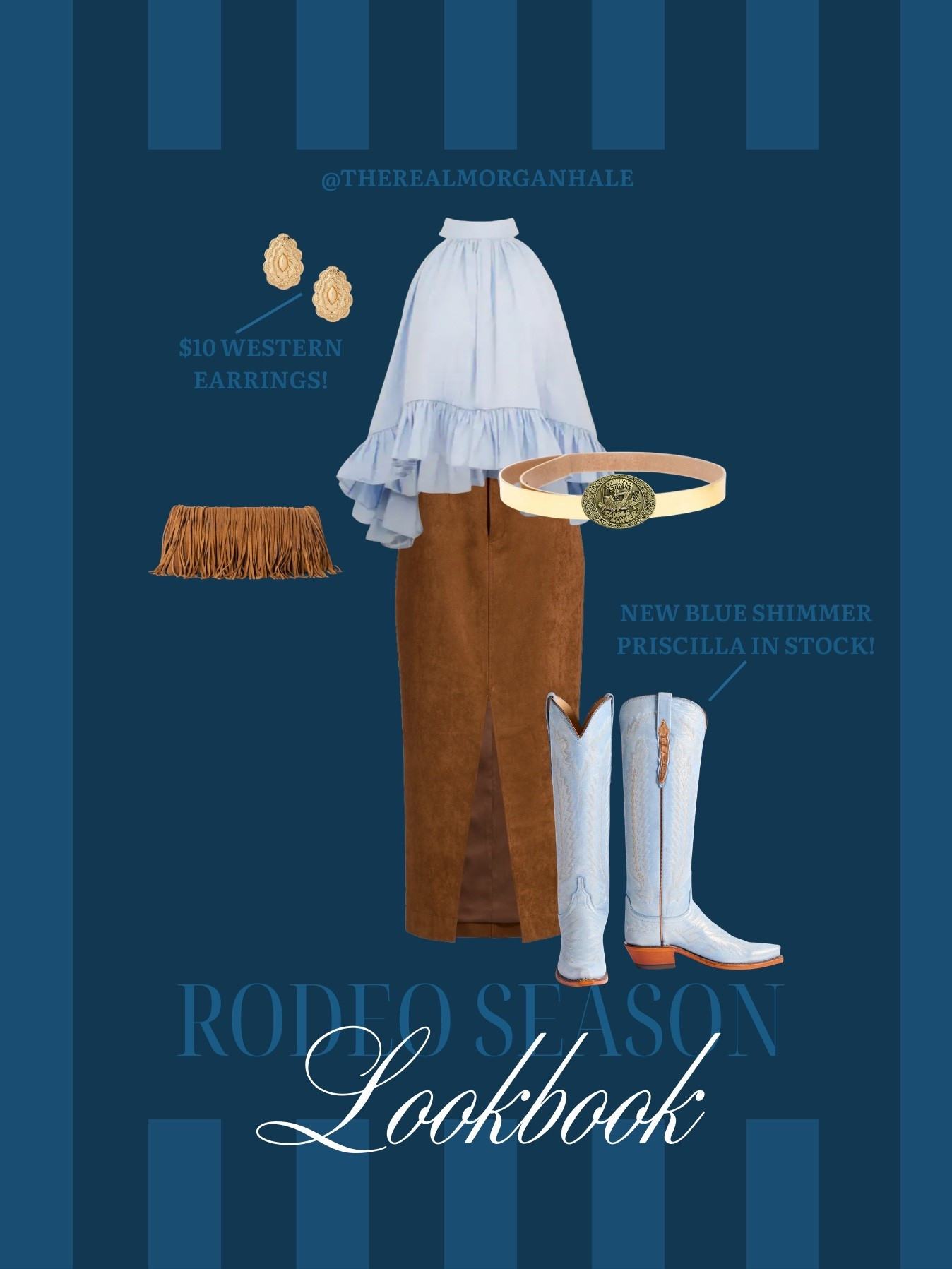 had to find an outfit to go with the neee blue shimmer Priscilla’s from @Lucchese Bootmaker + this one turned out perfect! 


rodeo outfit inspo
western fashion
HLSR
country concertt

#LTKootd