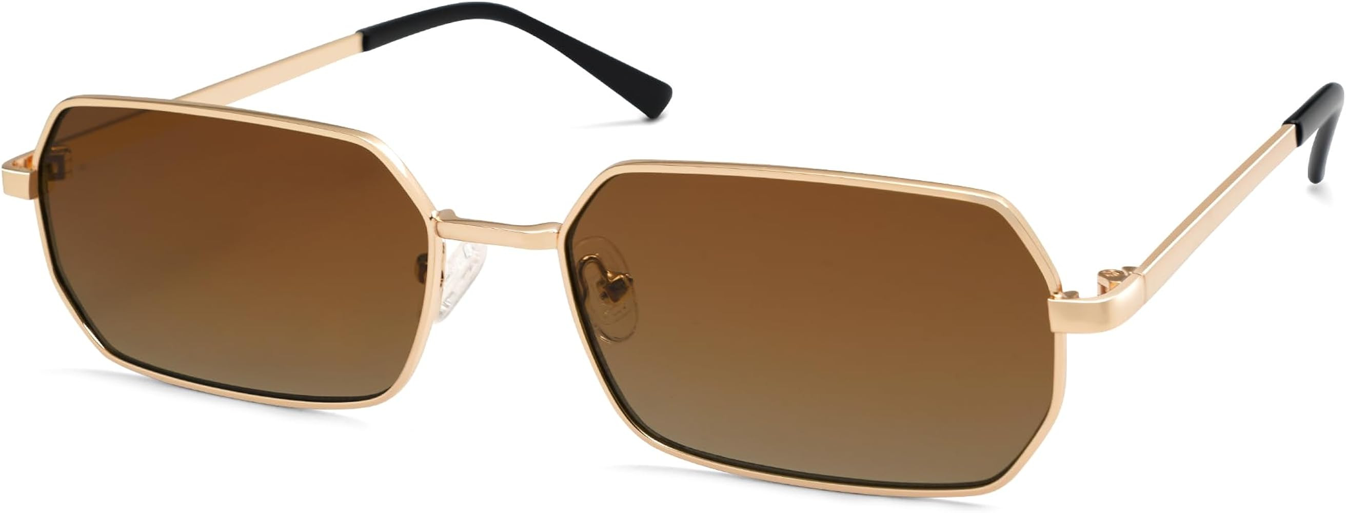 Allarallvr Rectangle Trendy Retro sunglasses for women 70S Narrow Vintage Small Sunnies AR81038 | Amazon (US)