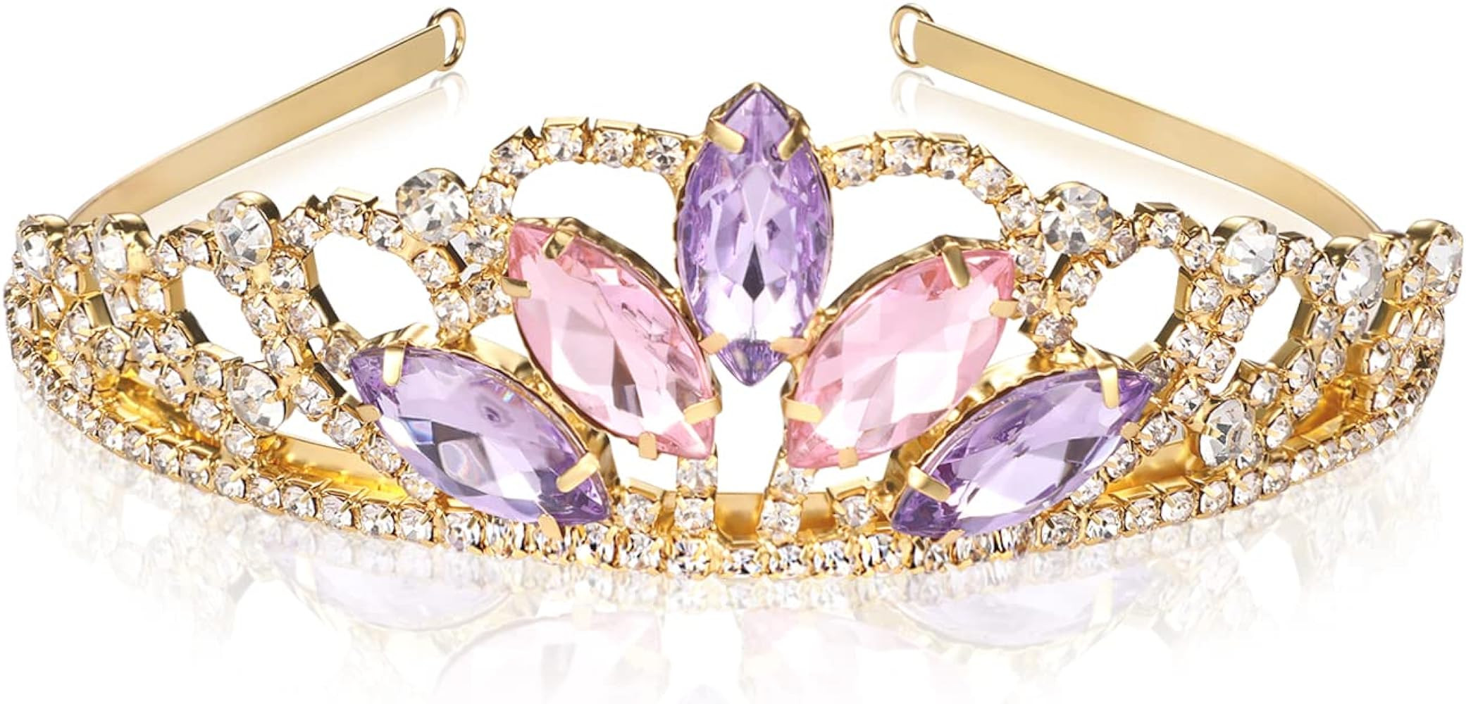 Rapunzel Tiara Tangled Fans Sparkle Gold Crown Birthday Party Tiara Girls Halloween Dress up Gift... | Amazon (US)