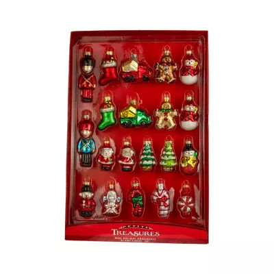 Kurt S. Adler Kurt Adler Petite Treasures Miniature Glass Christmas Ornaments, 20-Piece Boxed Set | Belk