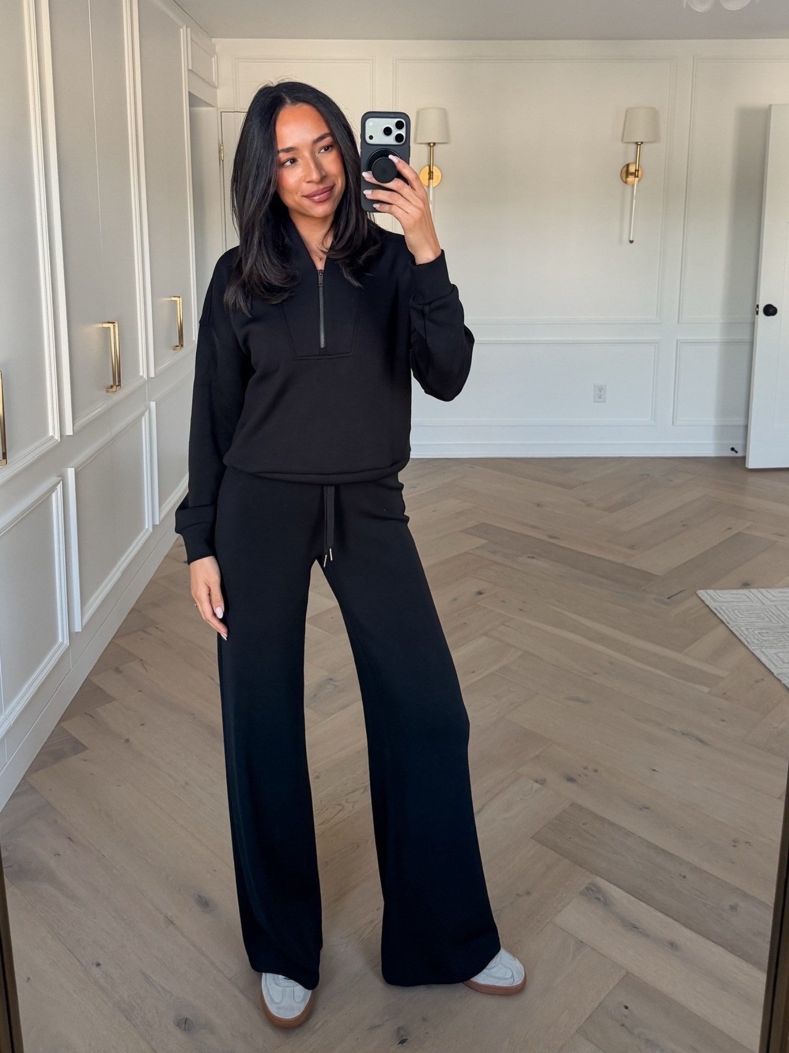 Use code NENAXSPANX for 15% OFF your first order! The most comfortable, lightweight and buttery soft material! Wearing size S half zip and size S tall wide leg pants 

work from home outfit, airport outfit, travel outfit, errands outfit, casual outfit, mom outfit, postpartum outfit, loungewear, matching set

#LTKmomlife #LTKSeasonal